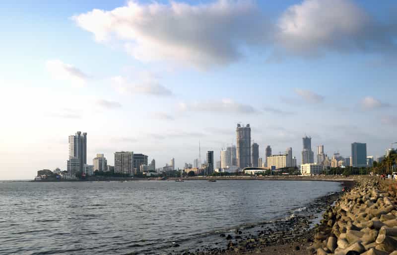 Worli seaface is located just off the Sea Link