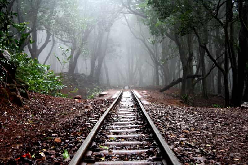 The Matheran toy train track