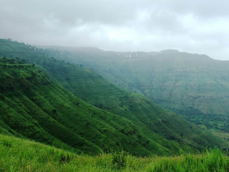 The stunning, green landscape at Panchgani