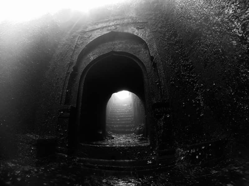 Stairways leading to the Ratangad Fort