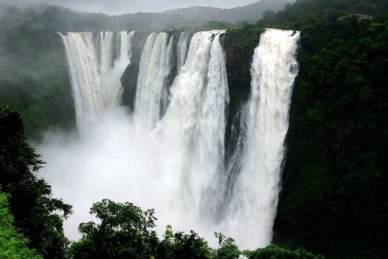 The majestic Thoseghar Falls amidst lush greenery