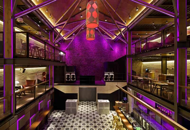 Enjoy a match on their large open terrace