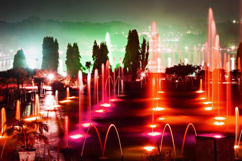 Dancing fountains at Brindavan Gardens