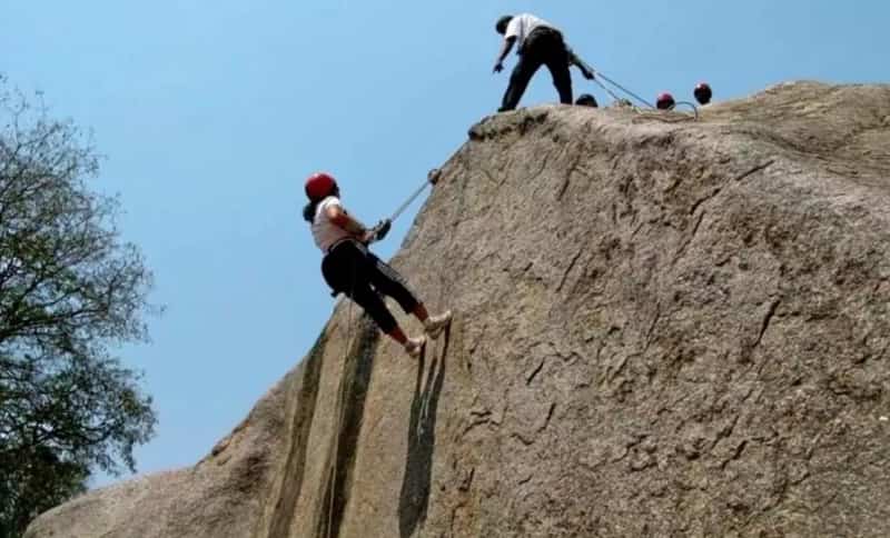 Enjoy many adventure sports at the Savandurga Adventure Camp