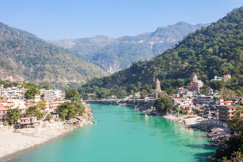 The beautiful landscape of Rishikesh