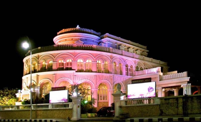 A View of the Beautifully Illuminated Swami Vivekananda Illam or House