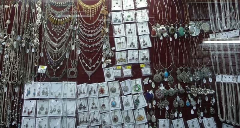 A popular silver jewellery shop in Bangalore