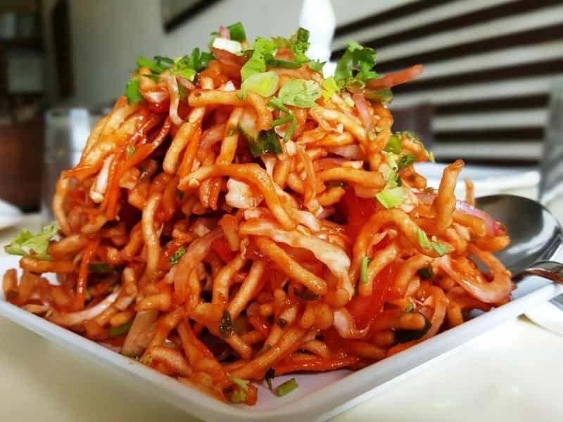 Chinese Bhel is a newcomer on the Mumbai street food scene