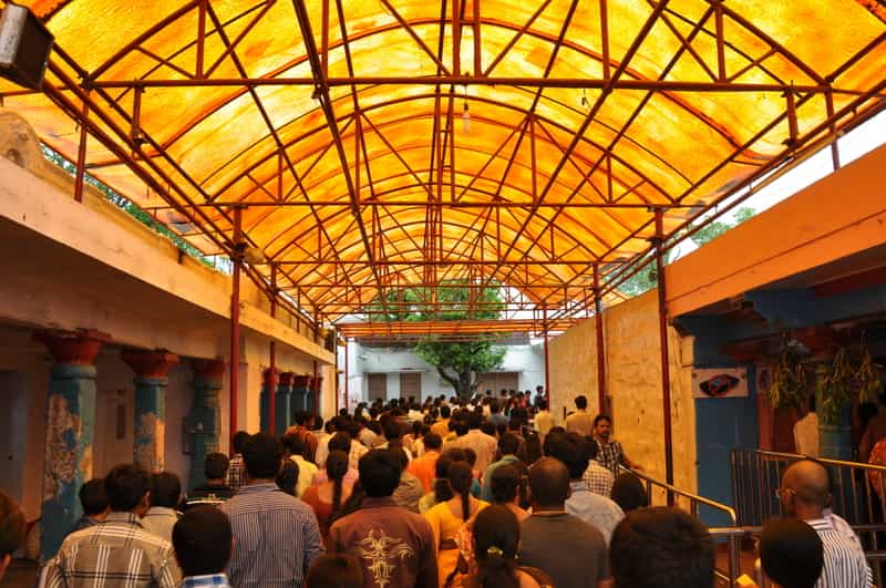 Devotees doing Pradakshinas at Chilkurm