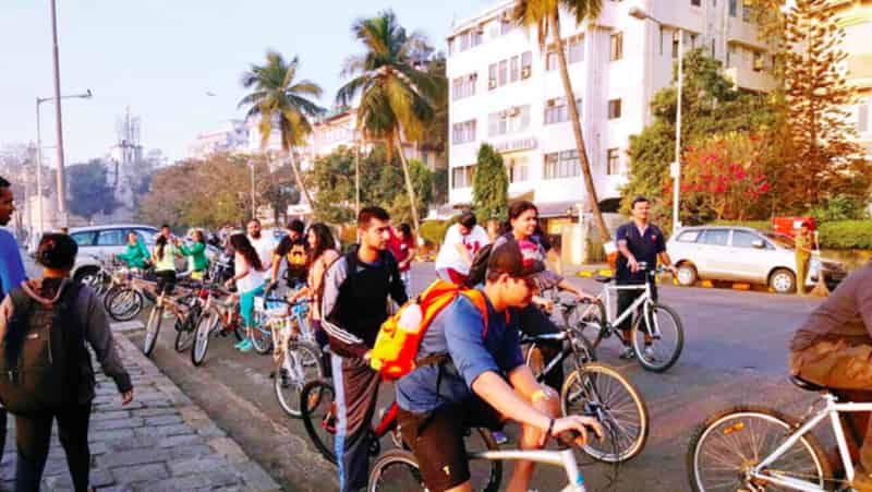 Enjoy the city on a cycle tour of Mumbai