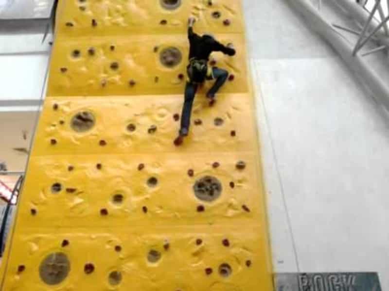 Rock climbing at Prasad’s IMAX is a must-do adventure activity