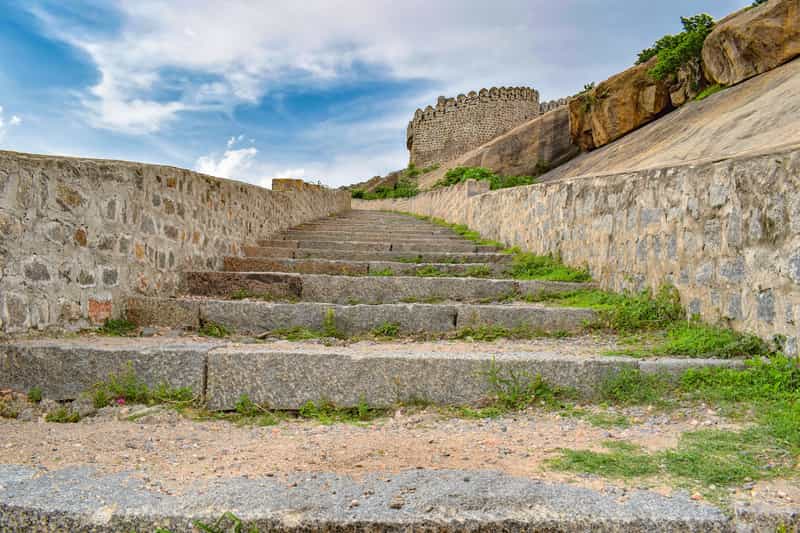 Steps leading up to the Bhongir Fort