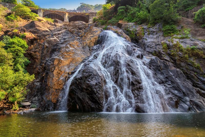 The gorgeous Dudhsagar Falls