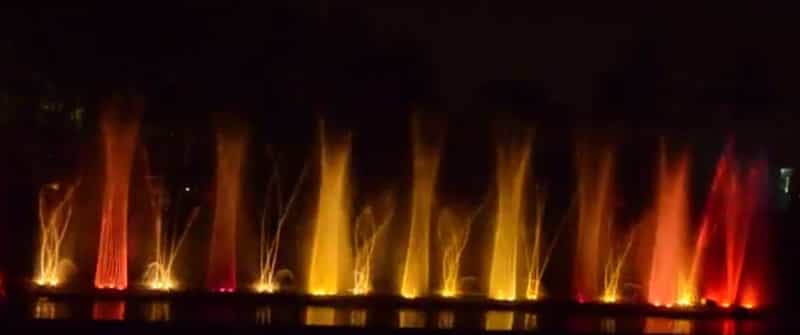 The laser show at the Lumbini Park