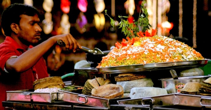 A street food vendor in Chennai