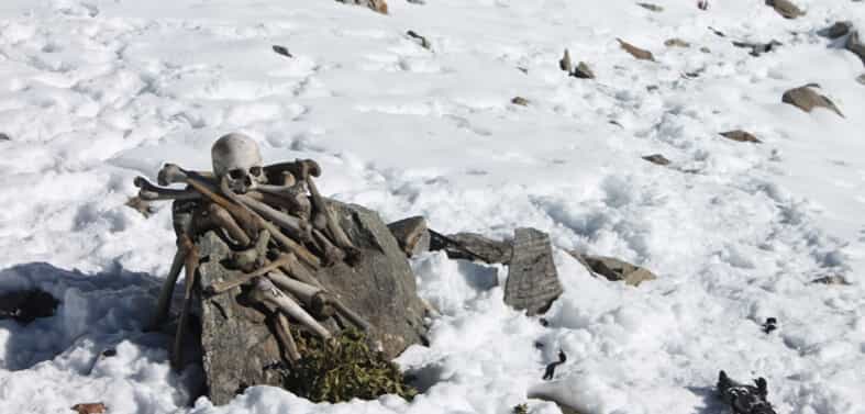 Ancient Skeletons were found in Roopkund Lake