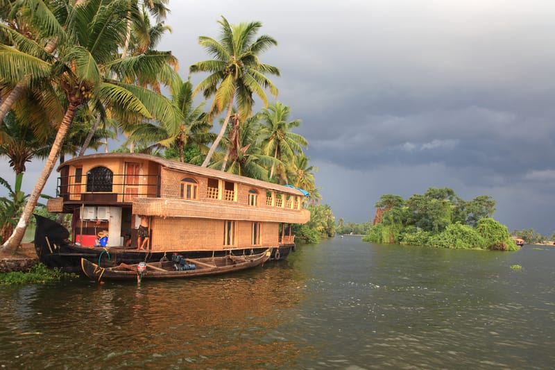 A Houseboat on the Kuttanad Backwaters