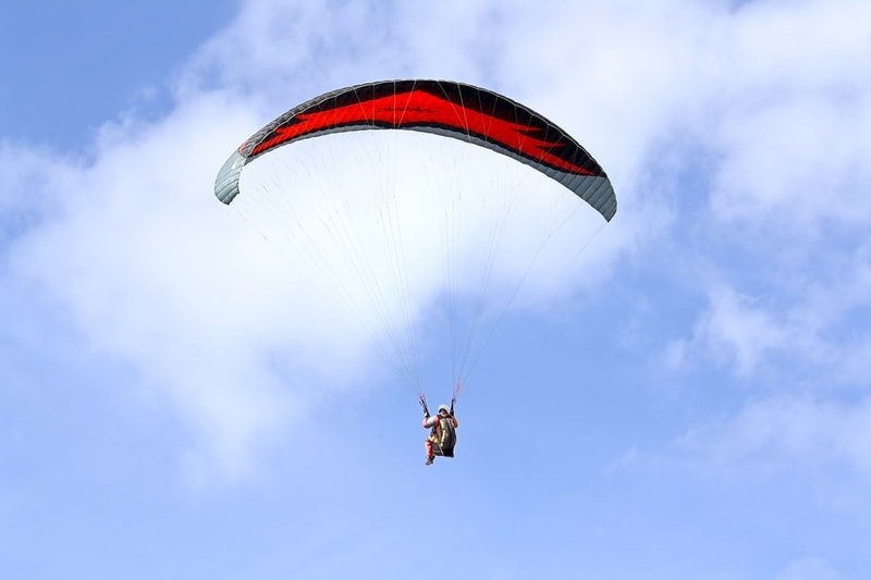  A visitor paragliding at Kamshet