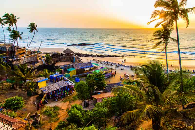 Sunset on Palm Beach in Goa