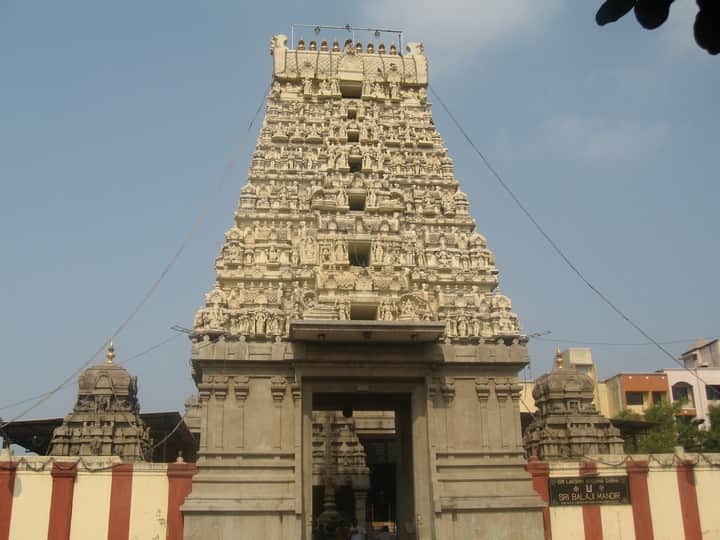 The Balaji temple is modeled after the temple in Tirupati.