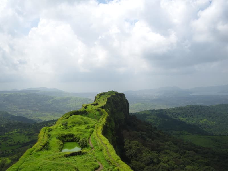The stunning view from Lohagad Fort