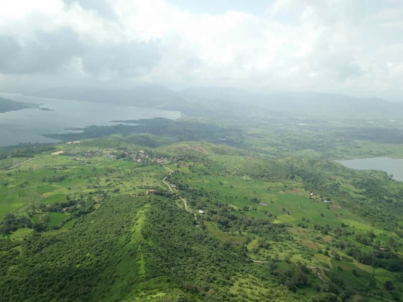 The view from Tikona Fort in Kamshet