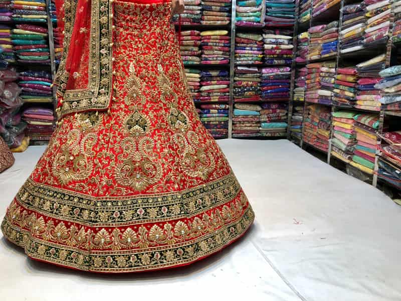 Beautiful Zardosi fabric at the Central Market