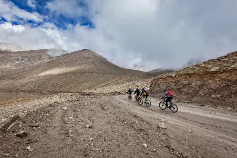 Cycling Tour at Khardung La Pass