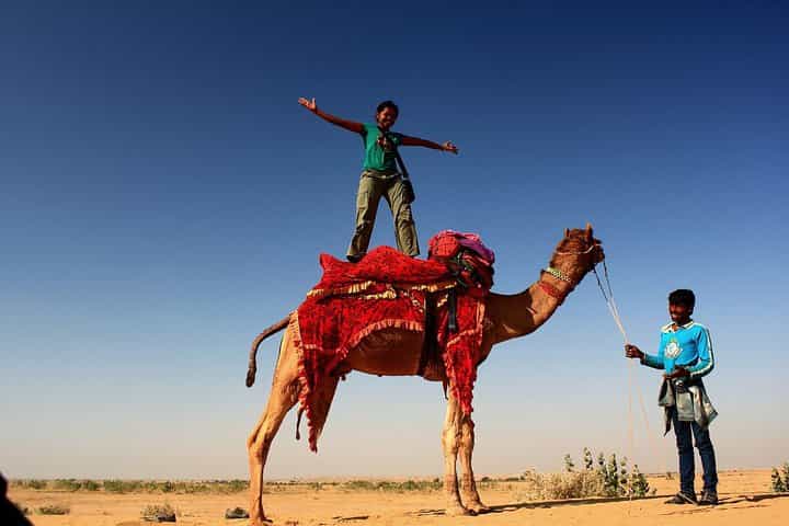 Neelima Camel Surfing in Rajasthan