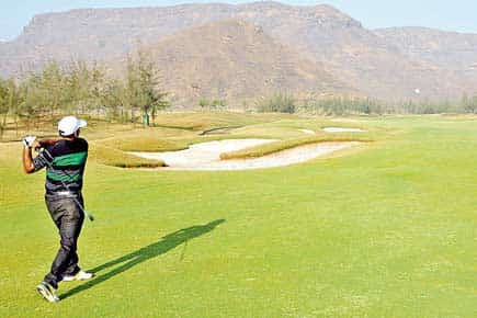 Patrons at the CIDCO Golf Course at Kharghar