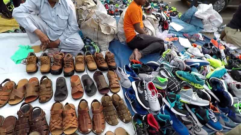 Shoe market at Meena Bazaar