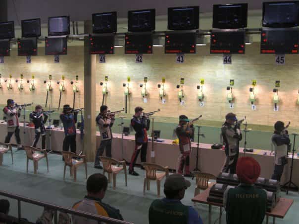 Shooters practicing at the range
