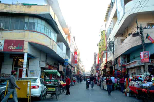 The Kamla Nagar Market lane 