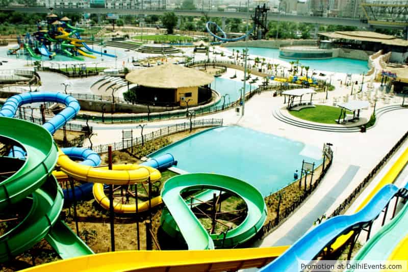 The many water slides at Appu Ghar