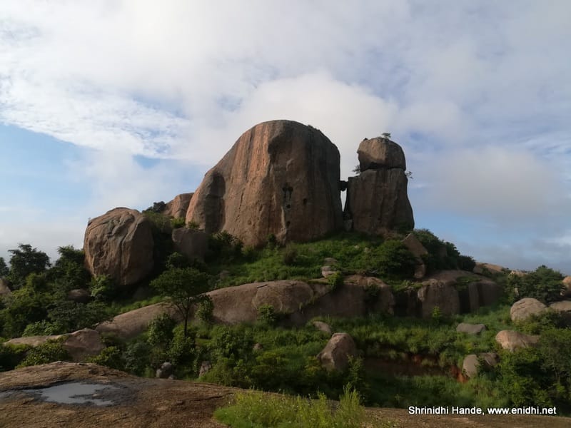 The rocky terrain of Ramanagara