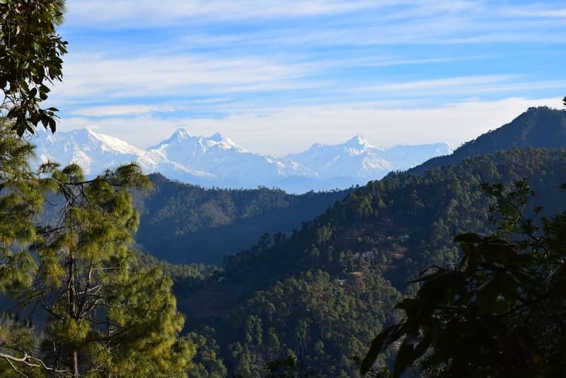 A View of the Himalayas from Binsar