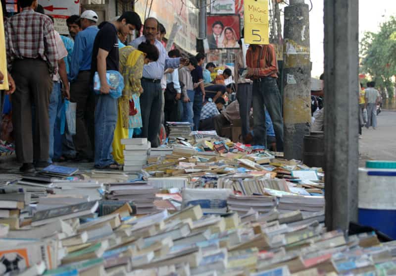 Bargain hunters looking for their books
