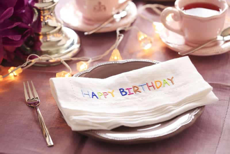 Celebrate your birthday with a nice meal, family and friends