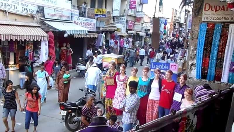 The Commercial Street in Bangalore is great for shopping.