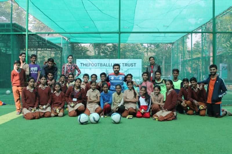 Underprivileged children given a scholarship to learn football 
