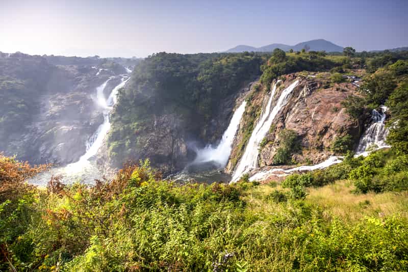 A View of the Shivanasamudra Waterfalls