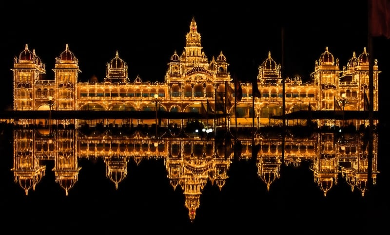 The Mysore Palace at night | Weekend Getaways From Chennai