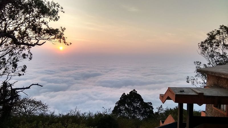 View of clouds from Nandi Hills