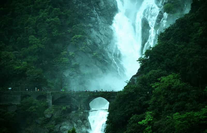 Railway Bridge at the Dudhsagar Waterfalls | Places to Visit in Goa Other Than Beaches