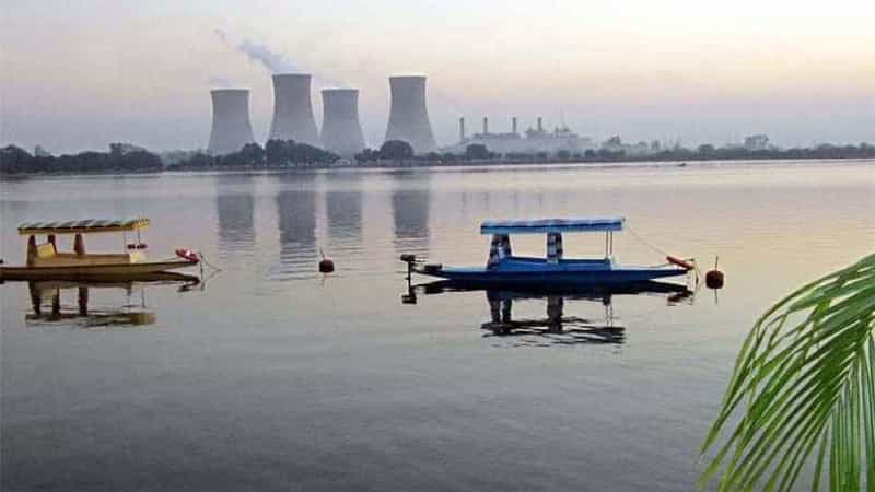 Bathinda Lake with thermal plant in the background