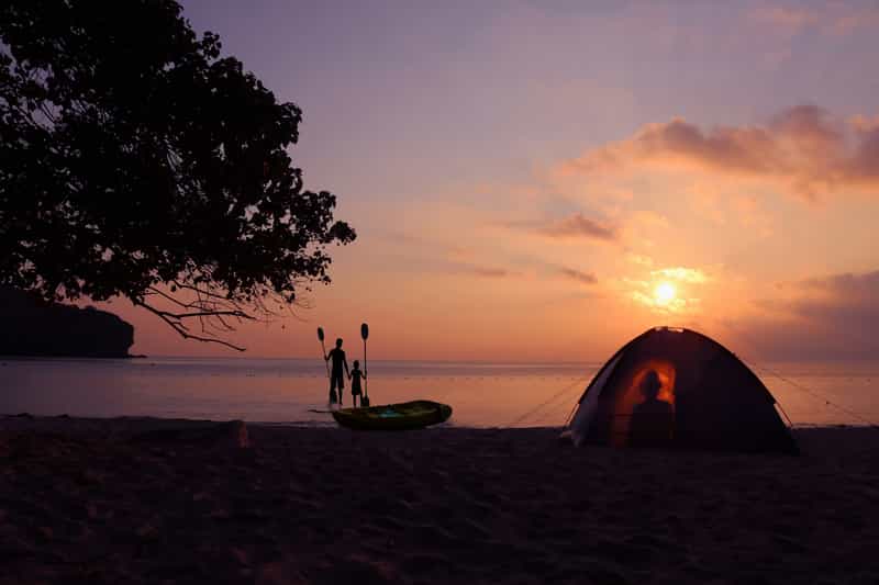 Camp on the beach in Gokarna