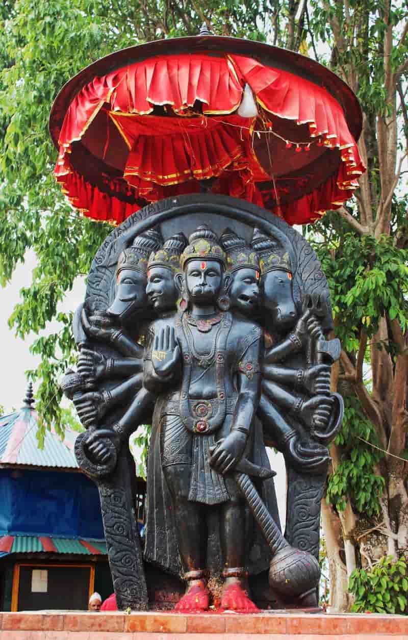 Idol of the Panchmukhi Hanuman at Rameshwaram