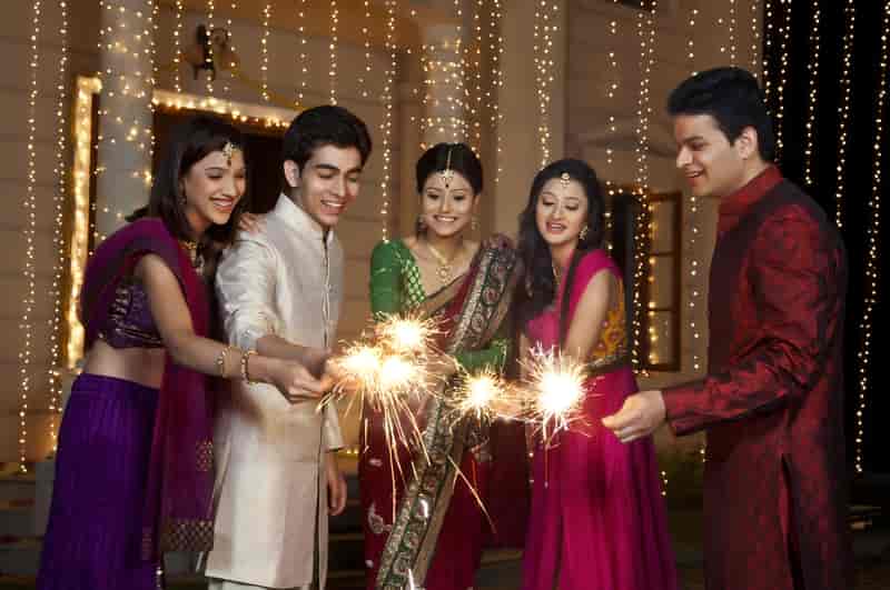 Friends Celebrating Diwali