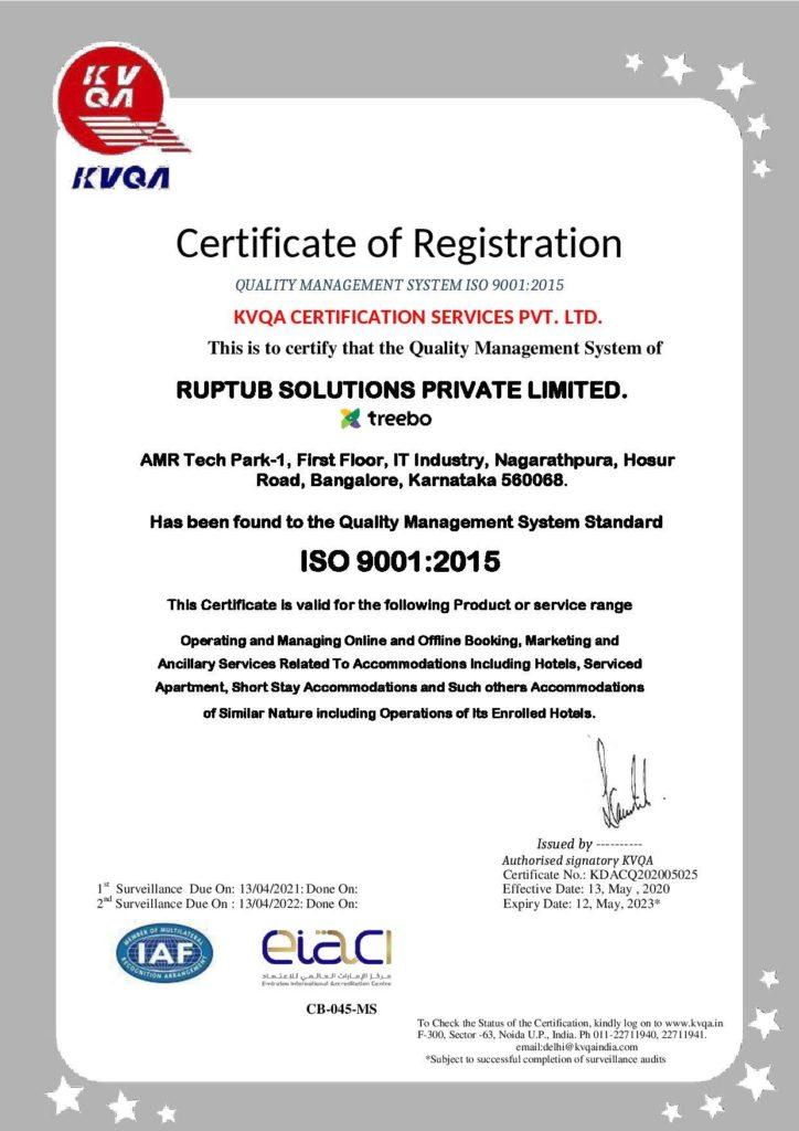 ISO 9001:2015 (QMS) Ceritifcation