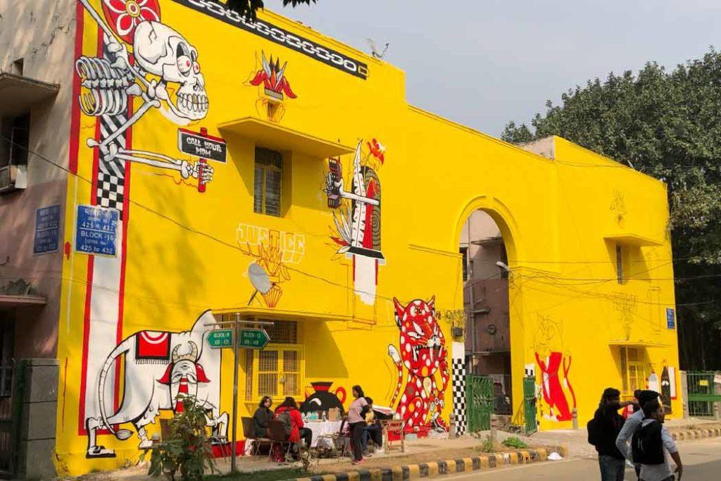 Lodhi Art Street in Delhi